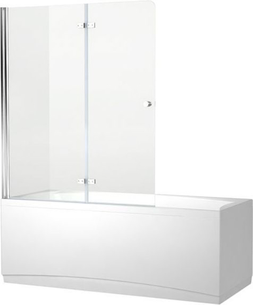Шторка на ванну распашная Aquanet Beta 120 см прозрачное стекло NF6222-hinge
