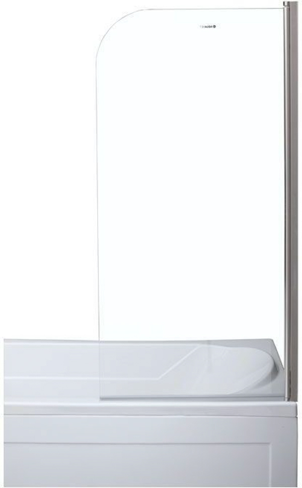 Шторка на ванну распашная Aquanet 75 см прозрачное стекло SG-750